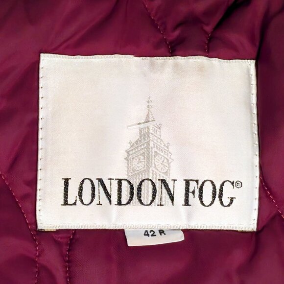 VTG LONDON FOG Men (L) Oversized Parka Winter Jacket Faux Fur Collar & Liner 90s - Picture 10 of 10